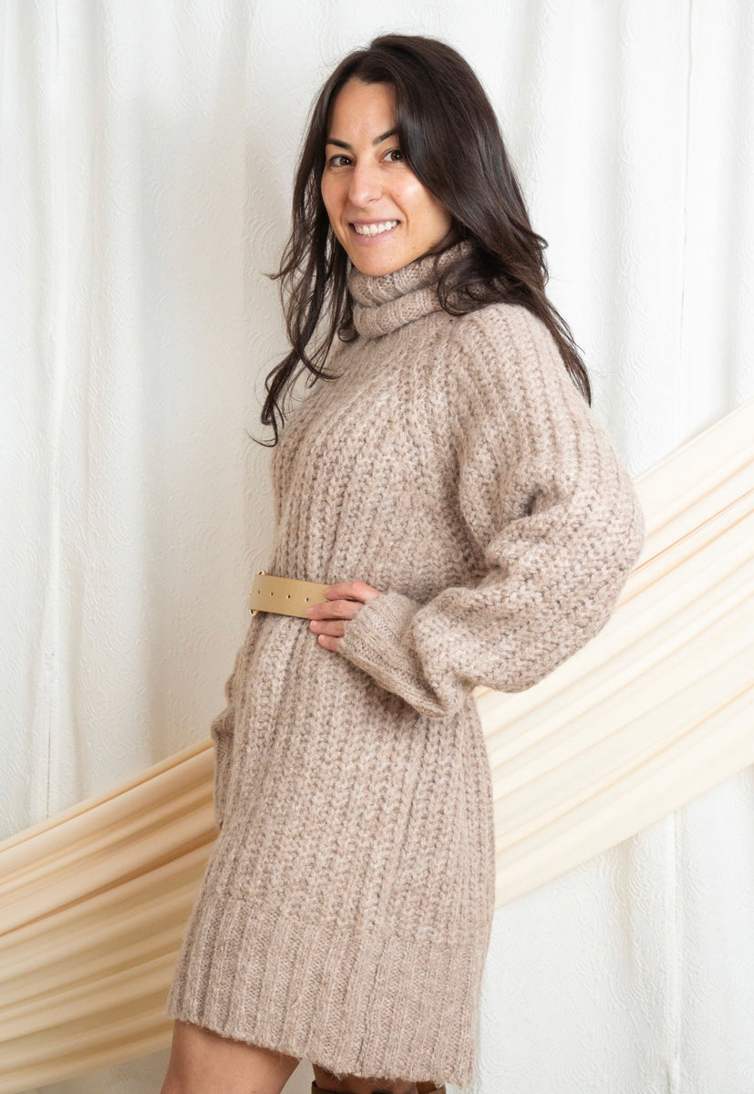 Chunky turtleneck sweater clearance dress