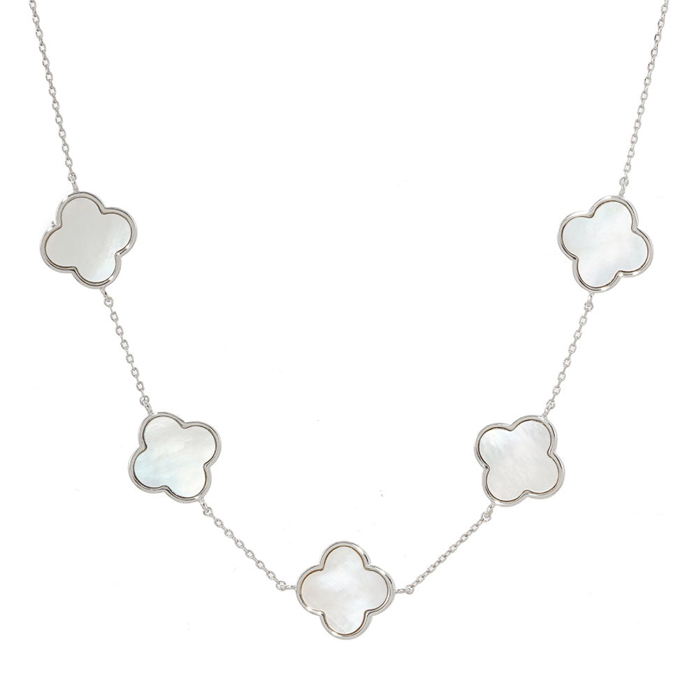 Quatrefoil Pendant Link Necklace