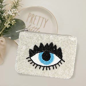 Eye Beaded Pouch