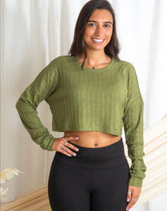 Cropped Long Sleeve Top