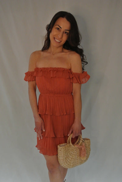 Sunset Dream Off the Shoulder Dress